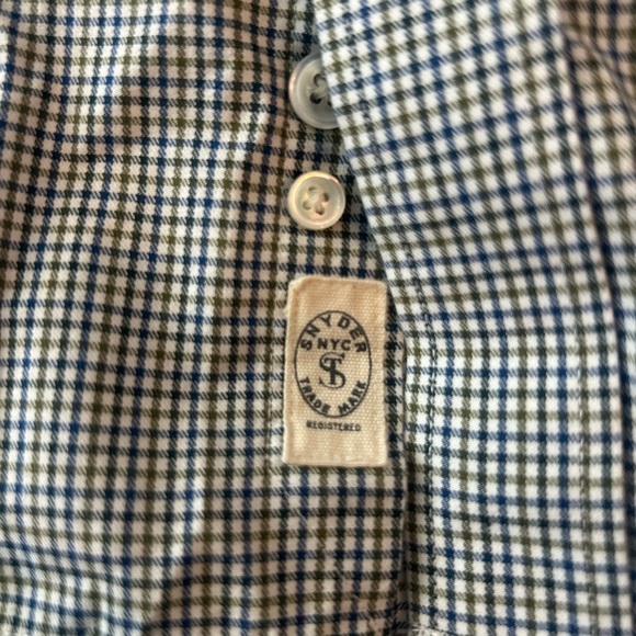 Todd Snyder Button Up Shirt Mens Size 17 - 34/35 Checkered Long Sleeve - Picture 3 of 6